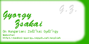 gyorgy zsakai business card